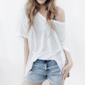 ‘Be Yourself’ Oversized Basic Tee White